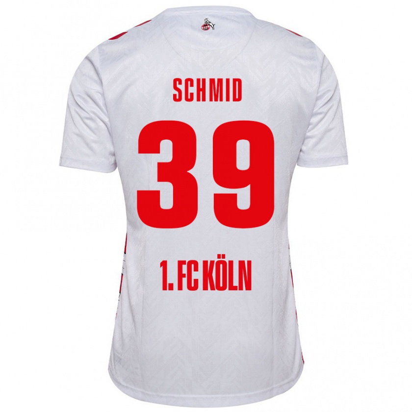 Kandiny Uomo Maglia Maximilian Schmid #39 Bianco Rosso Kit Gara Home 2024/25 Maglietta