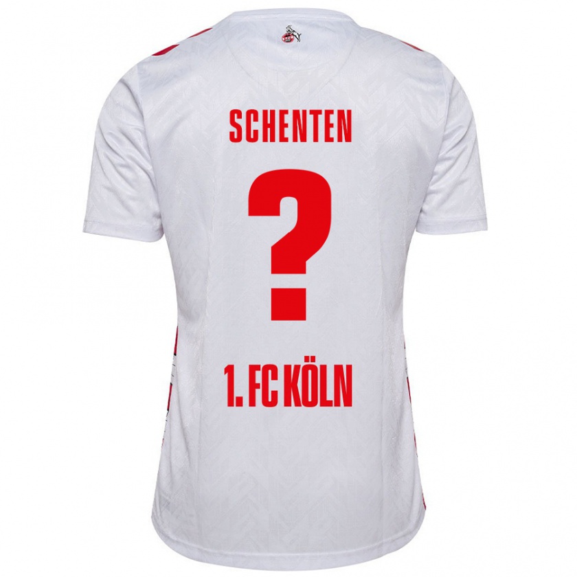 Kandiny Uomo Maglia Fynn Schenten #0 Bianco Rosso Kit Gara Home 2024/25 Maglietta