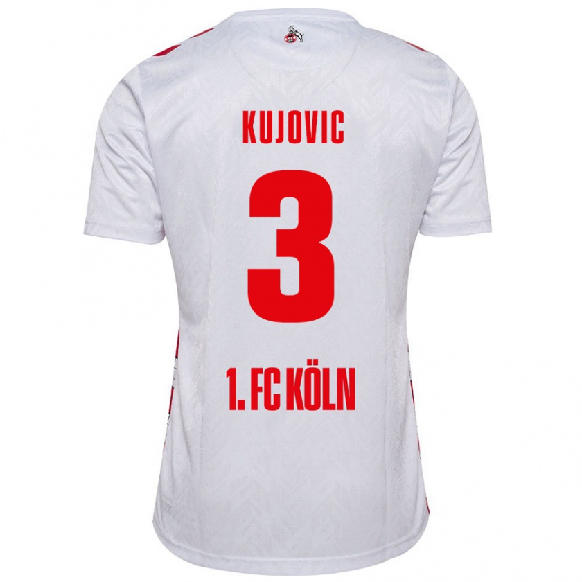 Kandiny Uomo Maglia Emin Kujovic #3 Bianco Rosso Kit Gara Home 2024/25 Maglietta