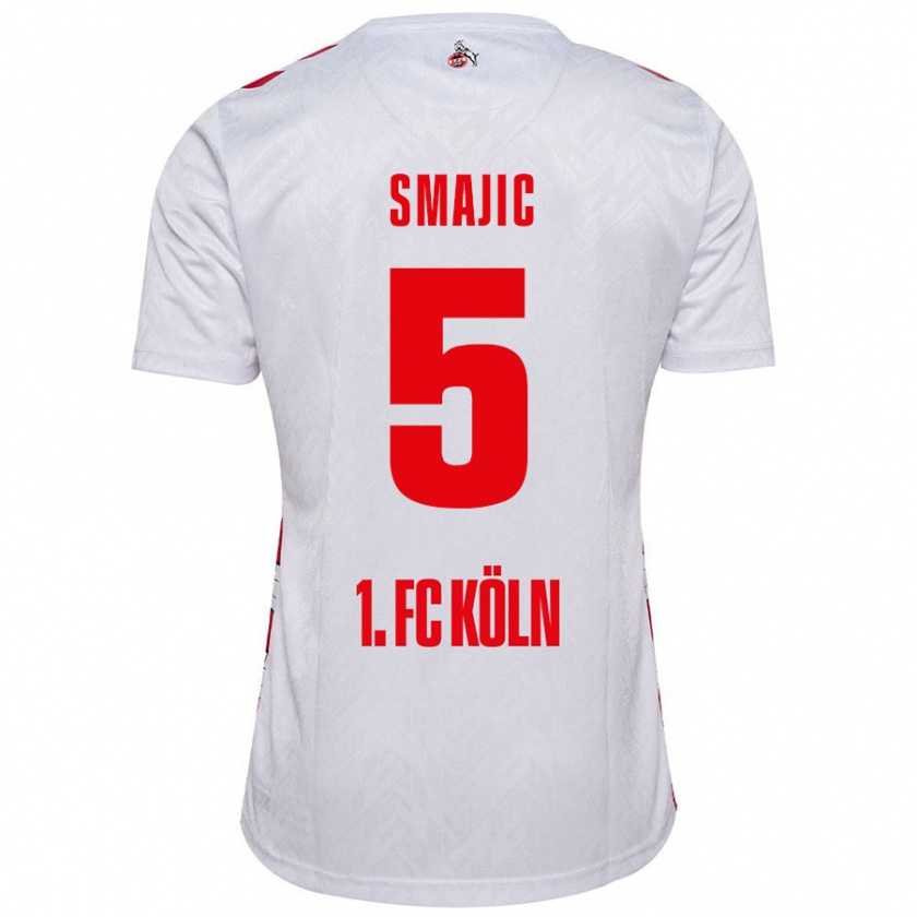 Kandiny Uomo Maglia Rijad Smajic #5 Bianco Rosso Kit Gara Home 2024/25 Maglietta