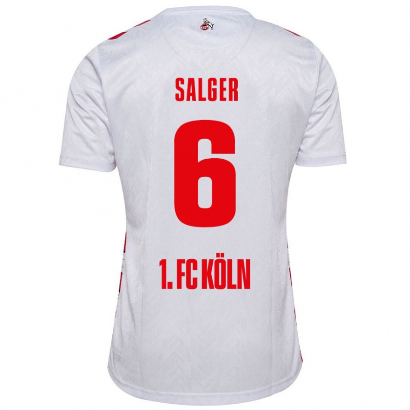 Kandiny Uomo Maglia Stephan Salger #6 Bianco Rosso Kit Gara Home 2024/25 Maglietta