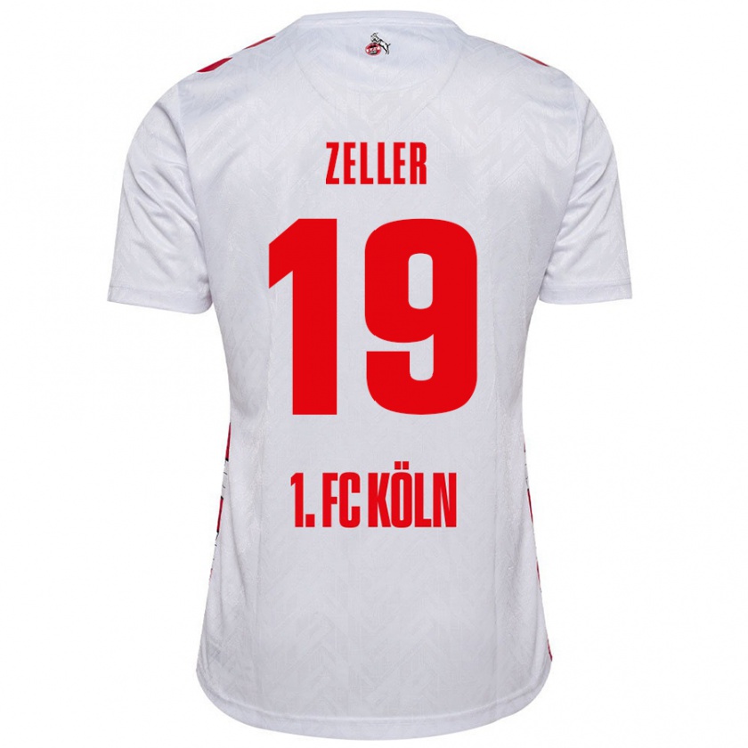 Kandiny Hombre Camiseta Dóra Zeller #19 Blanco Rojo 1ª Equipación 2024/25 La Camisa