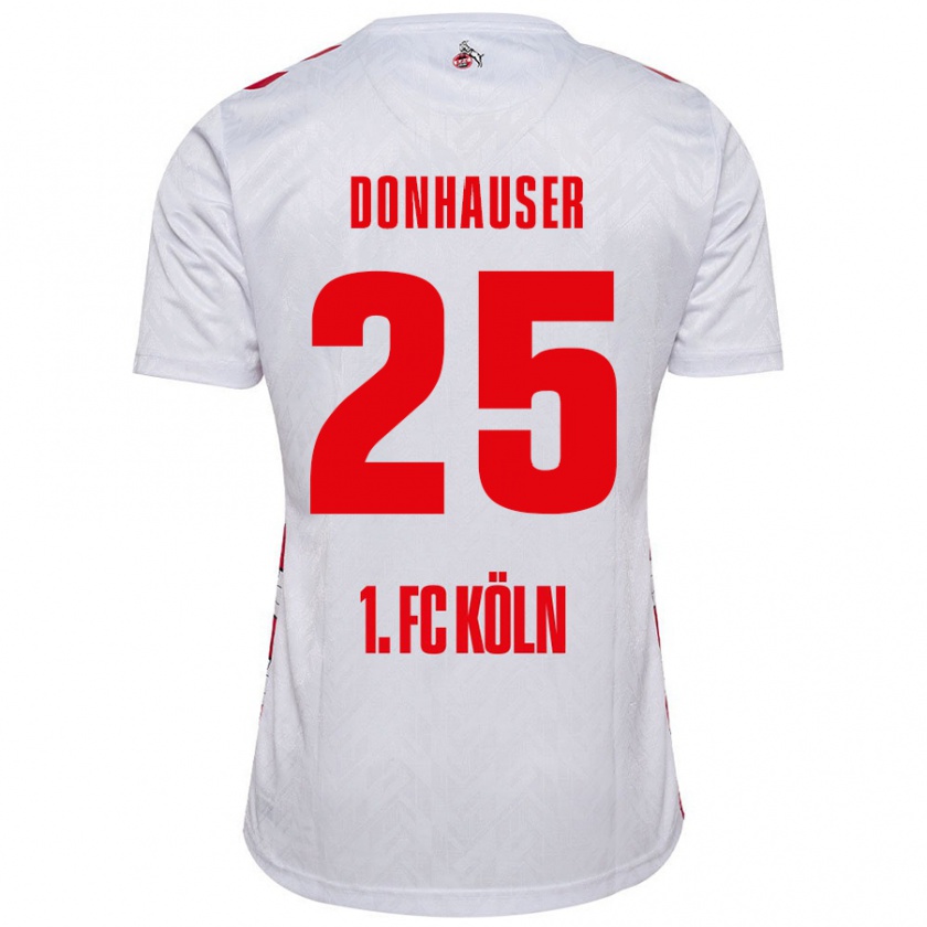 Kandiny Hombre Camiseta Laura Donhauser #25 Blanco Rojo 1ª Equipación 2024/25 La Camisa