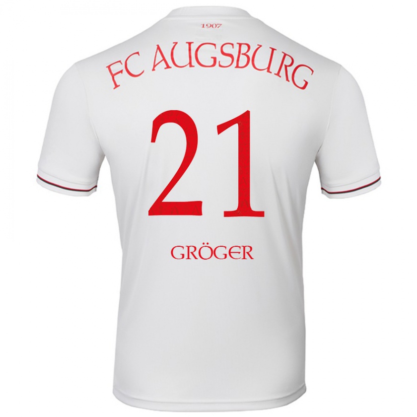 Kandiny Hombre Camiseta Elias Gröger #21 Blanco 1ª Equipación 2024/25 La Camisa