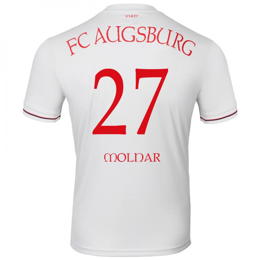 Kandiny Hombre Camiseta Lars Molnar #27 Blanco 1ª Equipación 2024/25 La Camisa