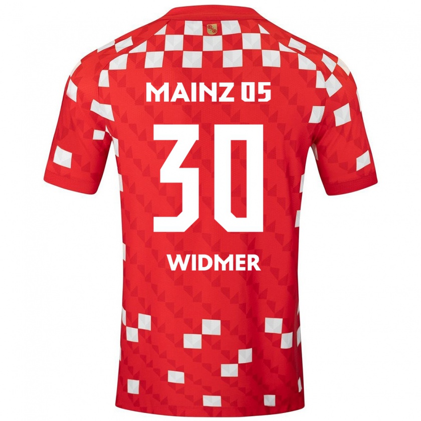 Kandiny Uomo Maglia Silvan Widmer #30 Bianco Rosso Kit Gara Home 2024/25 Maglietta