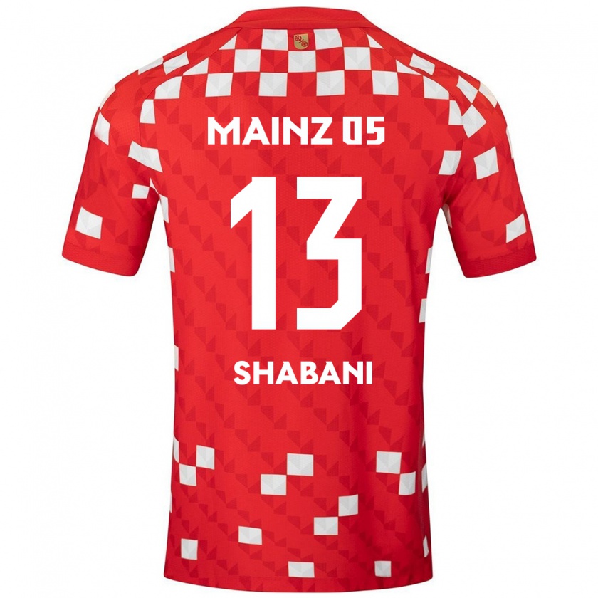 Kandiny Herren Eniss Shabani #13 Weiß Rot Heimtrikot Trikot 2024/25 T-Shirt Österreich