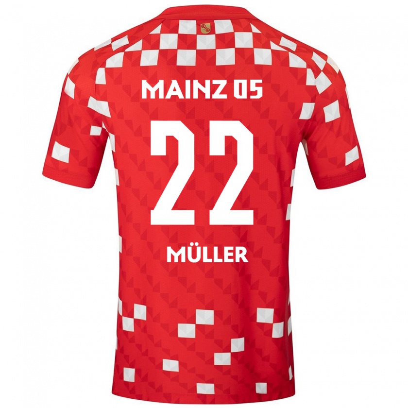 Kandiny Uomo Maglia Tim Müller #22 Bianco Rosso Kit Gara Home 2024/25 Maglietta