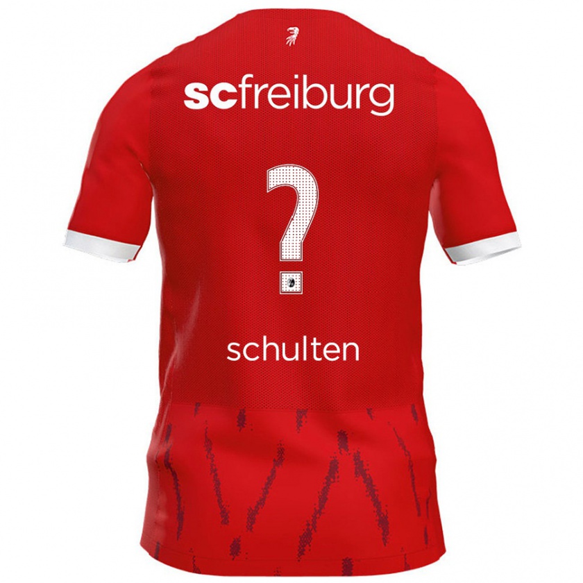 Kandiny Hombre Camiseta Luca Schulten #0 Rojo 1ª Equipación 2024/25 La Camisa