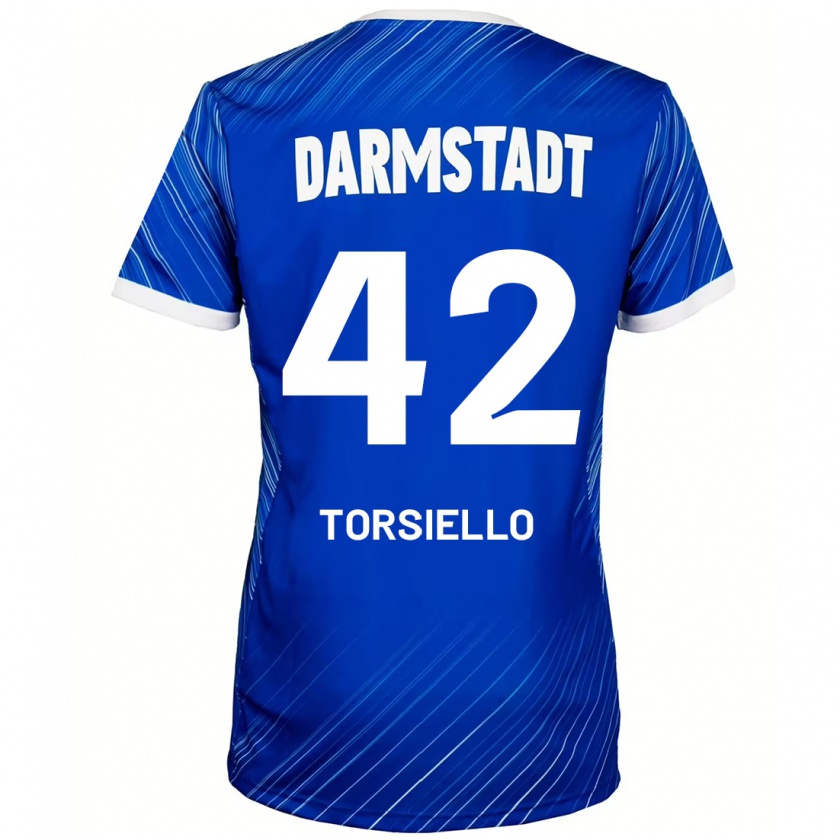 Kandiny Heren Fabio Torsiello #42 Blauw Wit Thuisshirt Thuistenue 2024/25 T-Shirt België