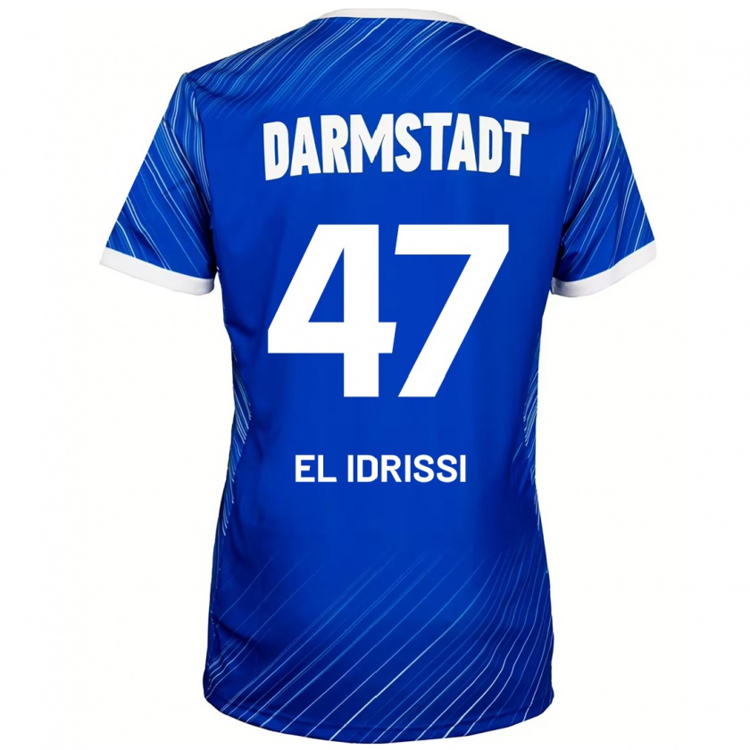 Kandiny Heren Othmane El Idrissi #47 Blauw Wit Thuisshirt Thuistenue 2024/25 T-Shirt België