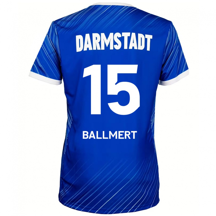 Kandiny Heren Markus Ballmert #15 Blauw Wit Thuisshirt Thuistenue 2024/25 T-Shirt België