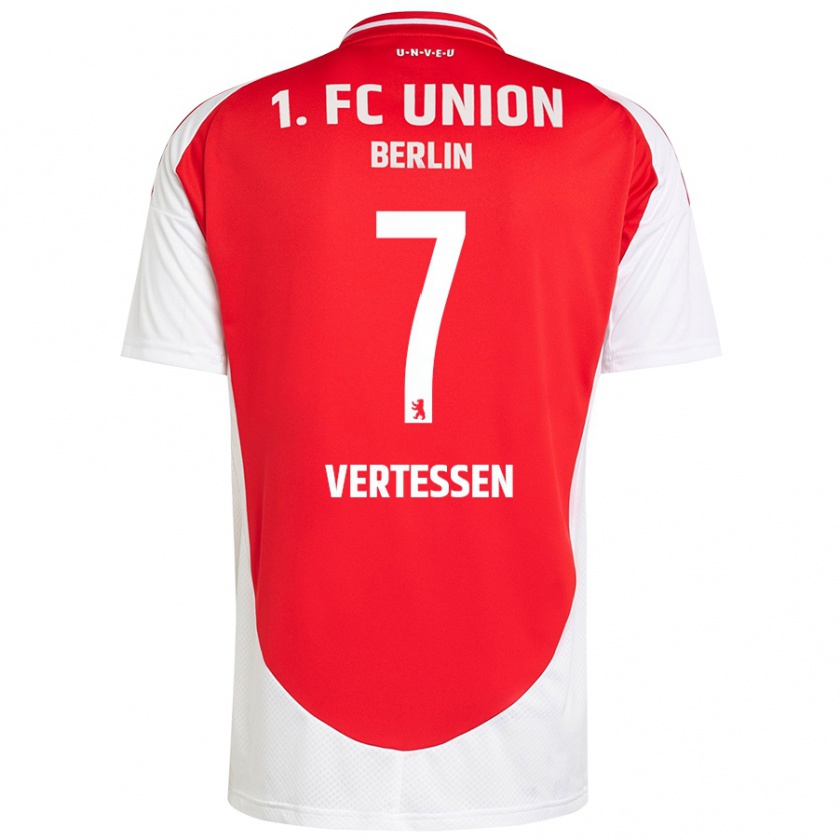 Kandiny Herren Yorbe Vertessen #7 Rot Weiß Heimtrikot Trikot 2024/25 T-Shirt Österreich