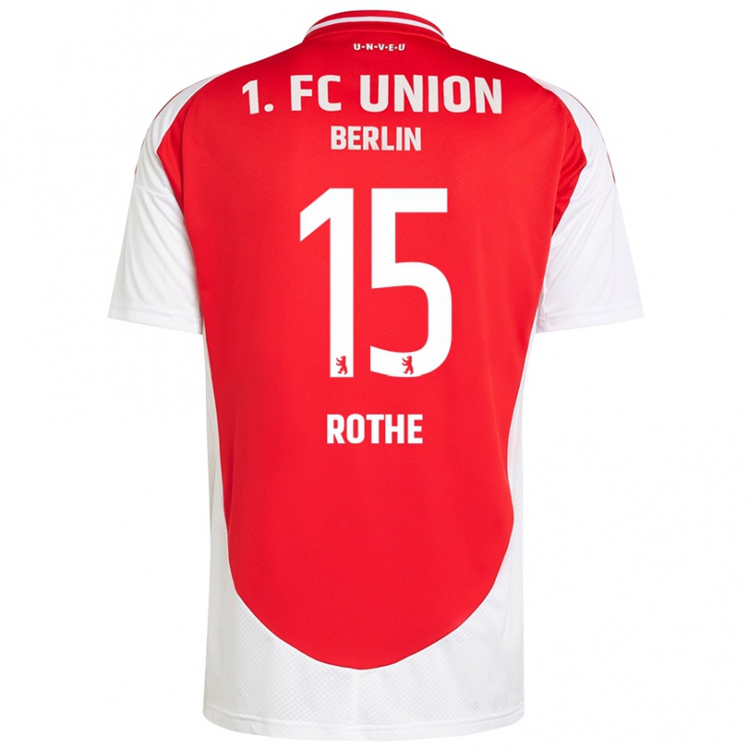 Kandiny Uomo Maglia Tom Rothe #15 Rosso Bianco Kit Gara Home 2024/25 Maglietta