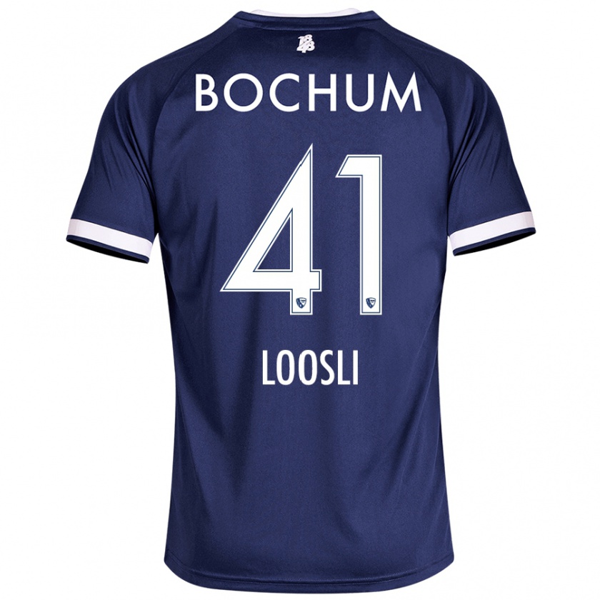 Kandiny Herren Noah Loosli #41 Dunkelblau Heimtrikot Trikot 2024/25 T-Shirt Österreich