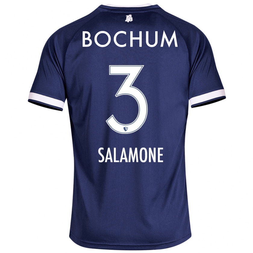 Kandiny Herren Elia-Giona Salamone #3 Dunkelblau Heimtrikot Trikot 2024/25 T-Shirt Österreich