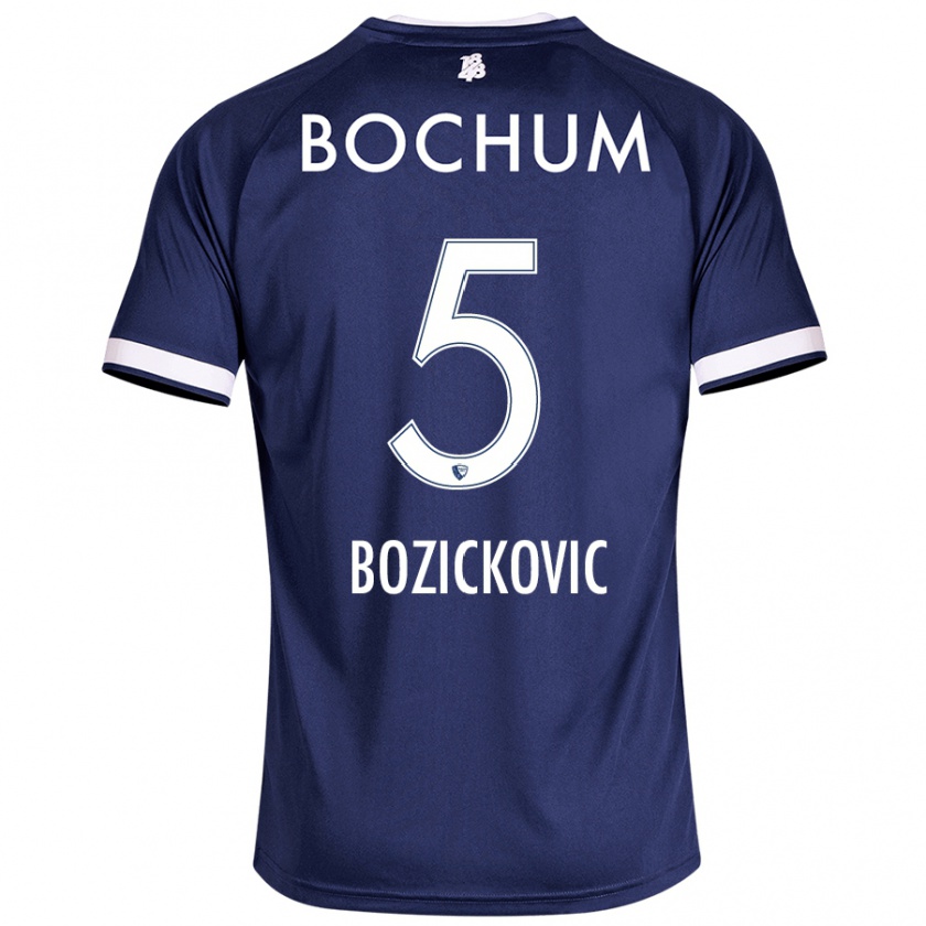 Kandiny Hombre Camiseta Niko Bozickovic #5 Azul Oscuro 1ª Equipación 2024/25 La Camisa México