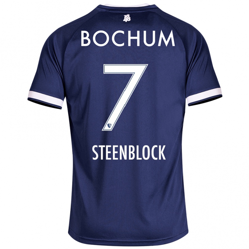 Kandiny Uomo Maglia Jannis Steenblock #7 Blu Scuro Kit Gara Home 2024/25 Maglietta