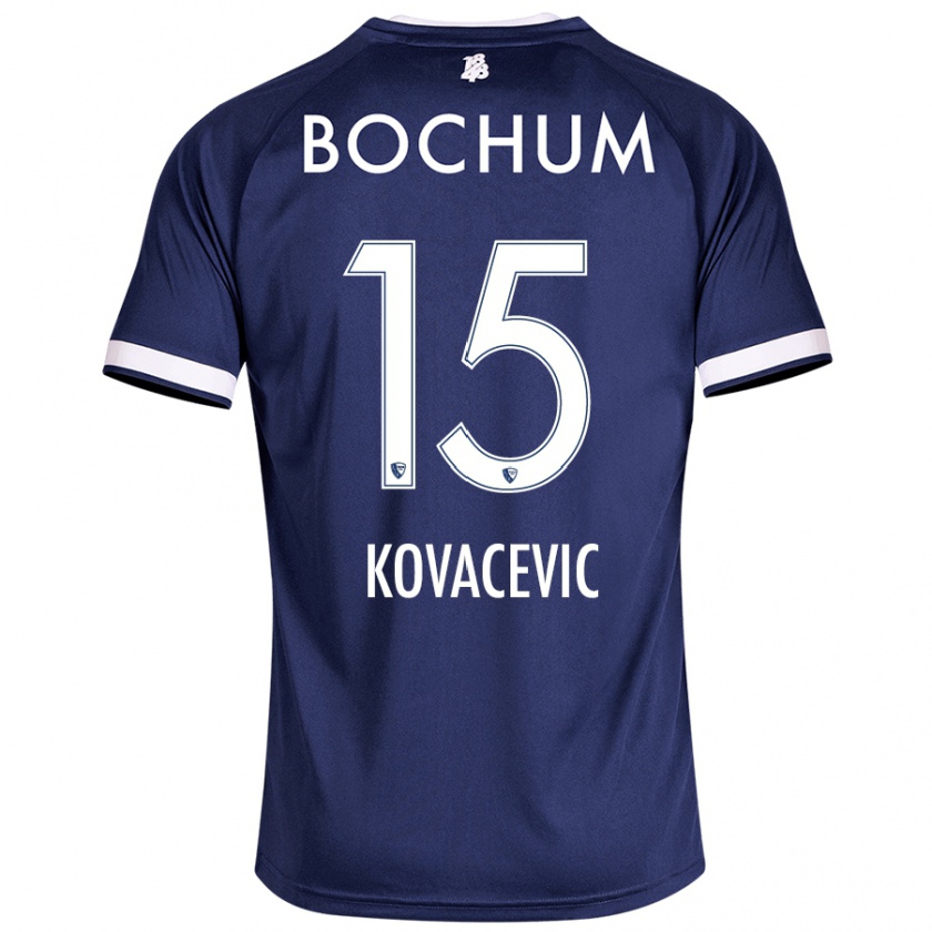 Kandiny Hombre Camiseta Elhan Kovacevic #15 Azul Oscuro 1ª Equipación 2024/25 La Camisa