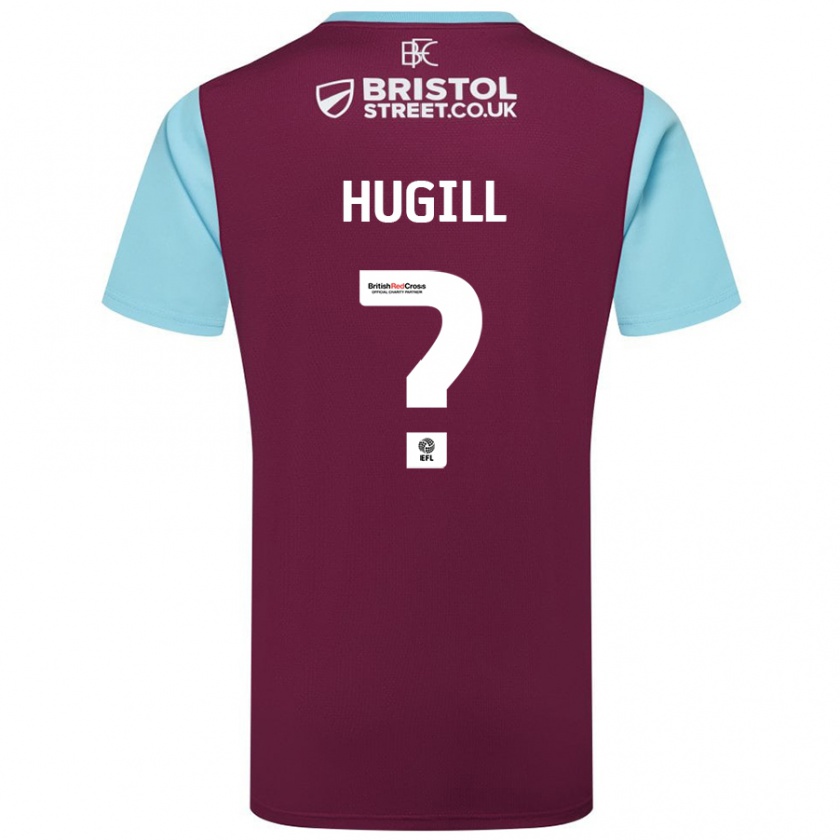 Kandiny Uomo Maglia Will Hugill #0 Borgogna Azzurro Kit Gara Home 2024/25 Maglietta