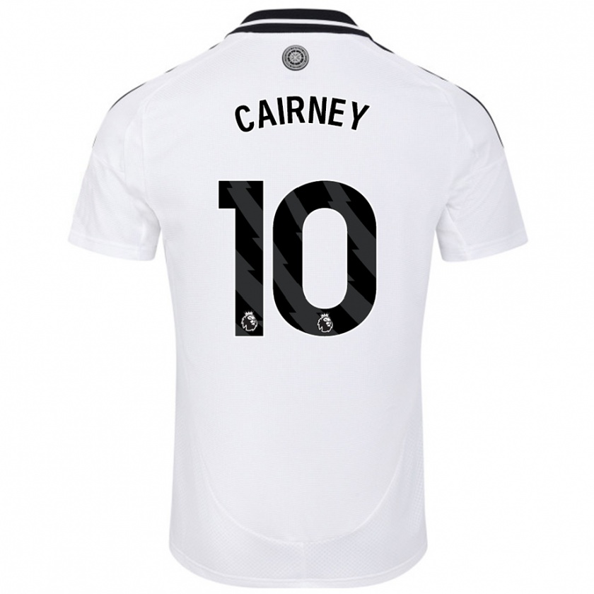 Kandiny Uomo Maglia Tom Cairney #10 Bianco Kit Gara Home 2024/25 Maglietta