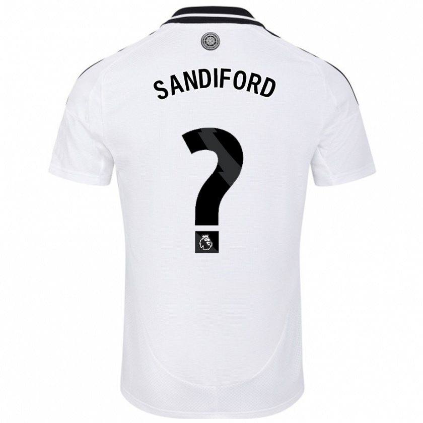 Kandiny Hombre Camiseta Shaquille Sandiford #0 Blanco 1ª Equipación 2024/25 La Camisa