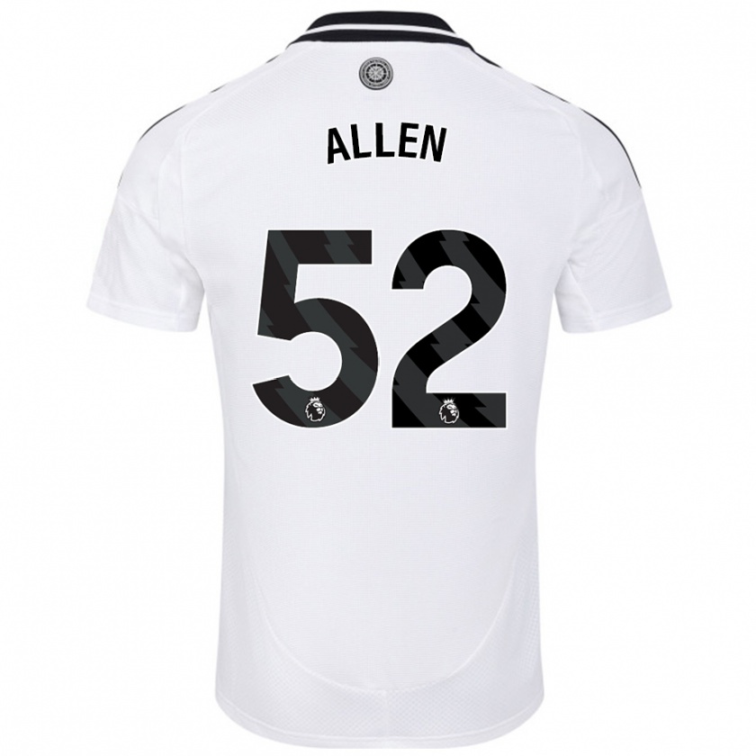 Kandiny Uomo Maglia Michael Allen #52 Bianco Kit Gara Home 2024/25 Maglietta