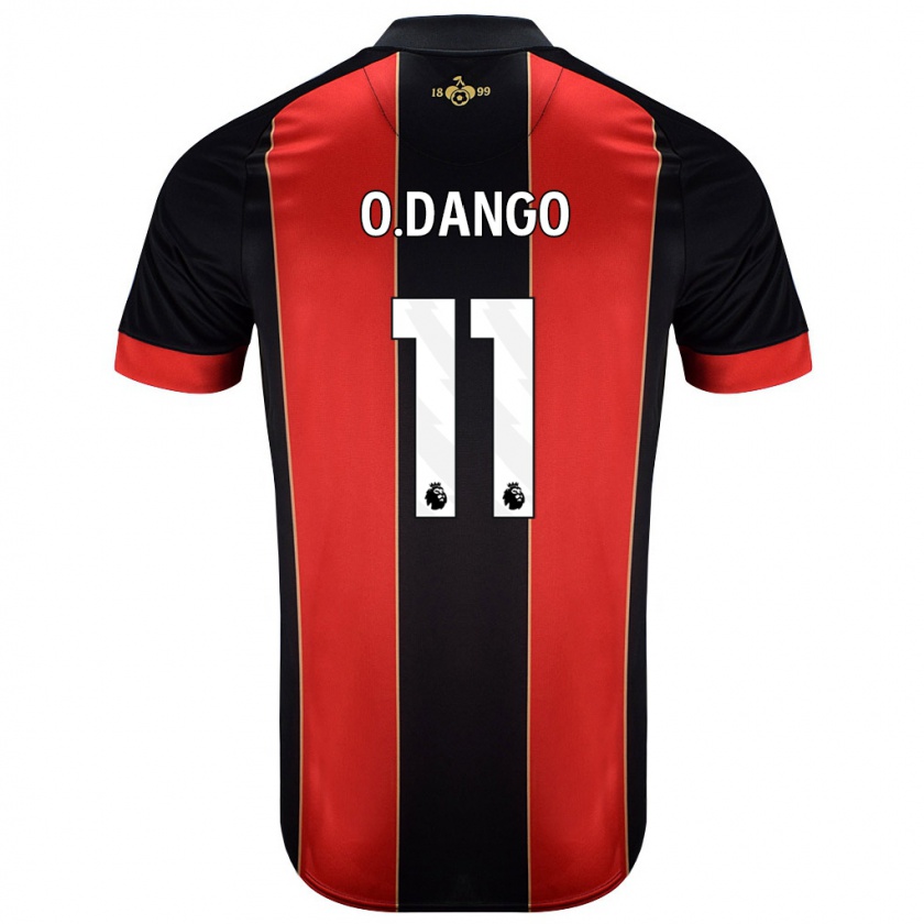 Kandiny Hombre Camiseta Dango Ouattara #11 Rojo Negro 1ª Equipación 2024/25 La Camisa