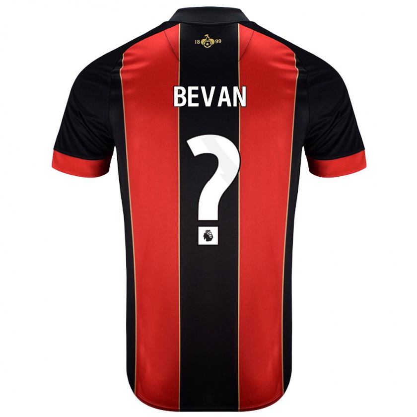 Kandiny Hombre Camiseta Owen Bevan #0 Rojo Negro 1ª Equipación 2024/25 La Camisa