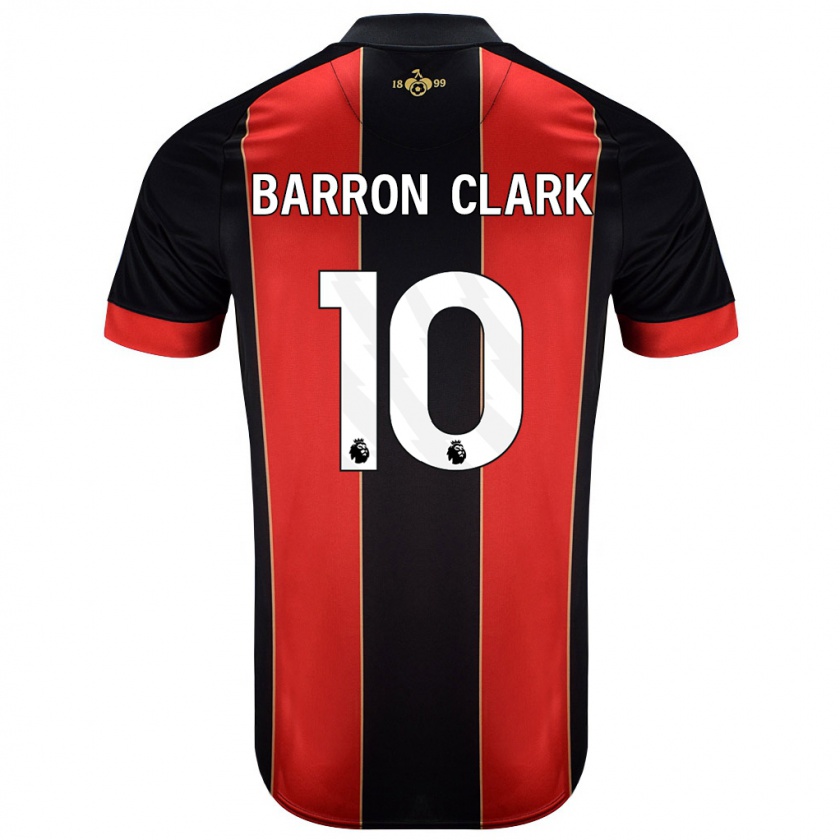 Kandiny Hombre Camiseta Molly Barron-Clark #10 Rojo Negro 1ª Equipación 2024/25 La Camisa