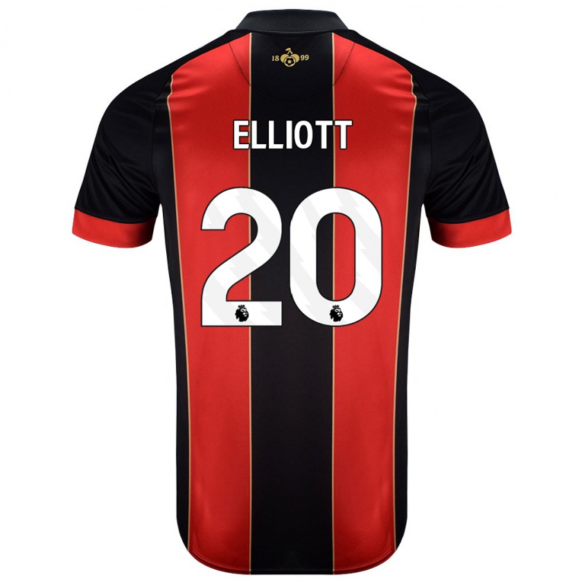 Kandiny Herren Kaitlyn Elliott #20 Rot Schwarz Heimtrikot Trikot 2024/25 T-Shirt Österreich