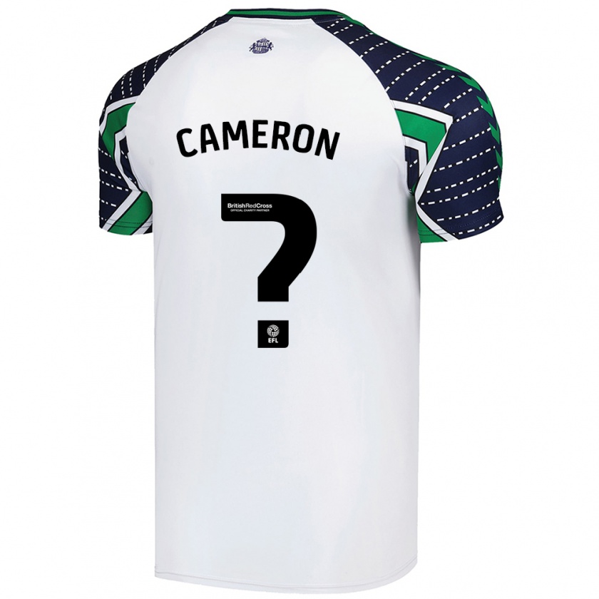 Kandiny Uomo Maglia Dan Cameron #0 Bianco Kit Gara Away 2024/25 Maglietta