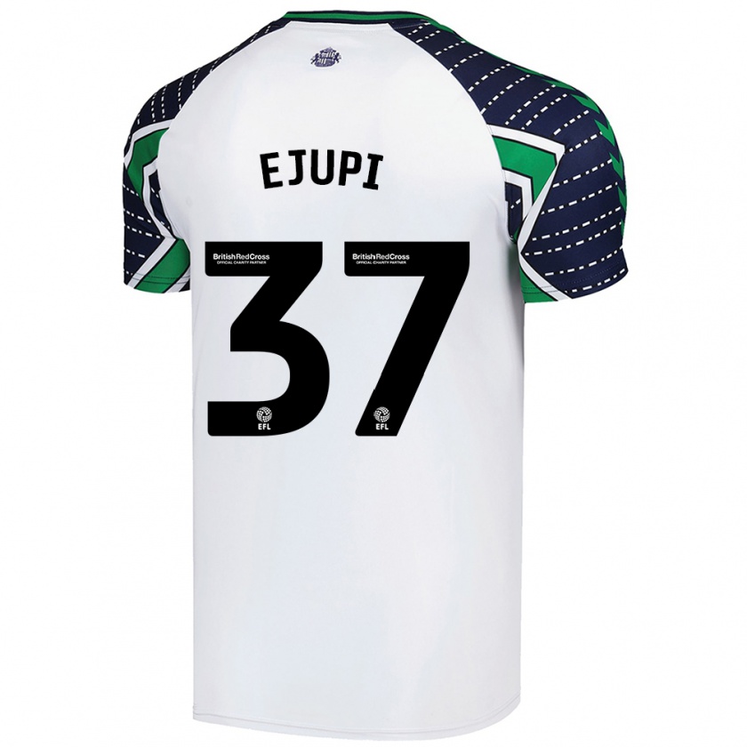 Kandiny Uomo Maglia Elizabeta Ejupi #37 Bianco Kit Gara Away 2024/25 Maglietta