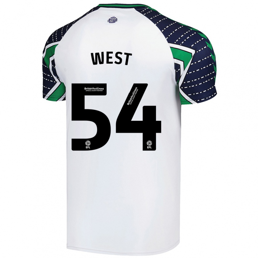 Kandiny Hombre Camiseta Ella West #54 Blanco 2ª Equipación 2024/25 La Camisa