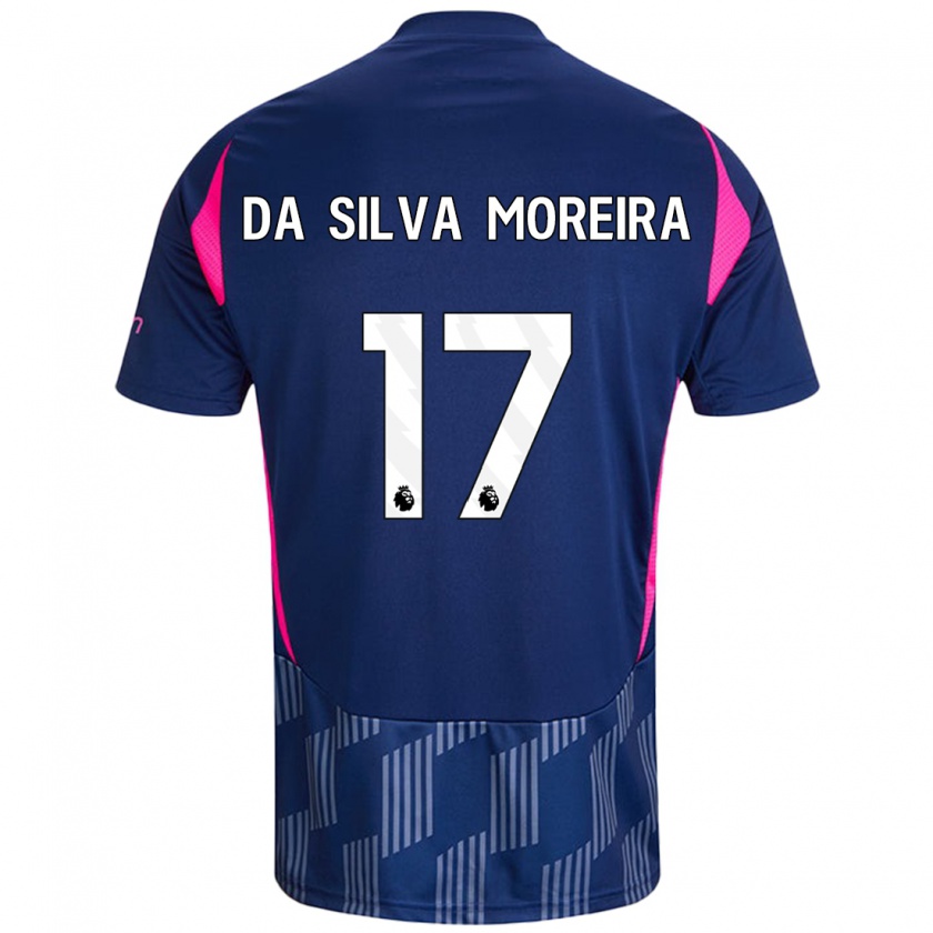 Kandiny Hombre Camiseta Eric Da Silva Moreira #17 Azul Real Rosa 2ª Equipación 2024/25 La Camisa