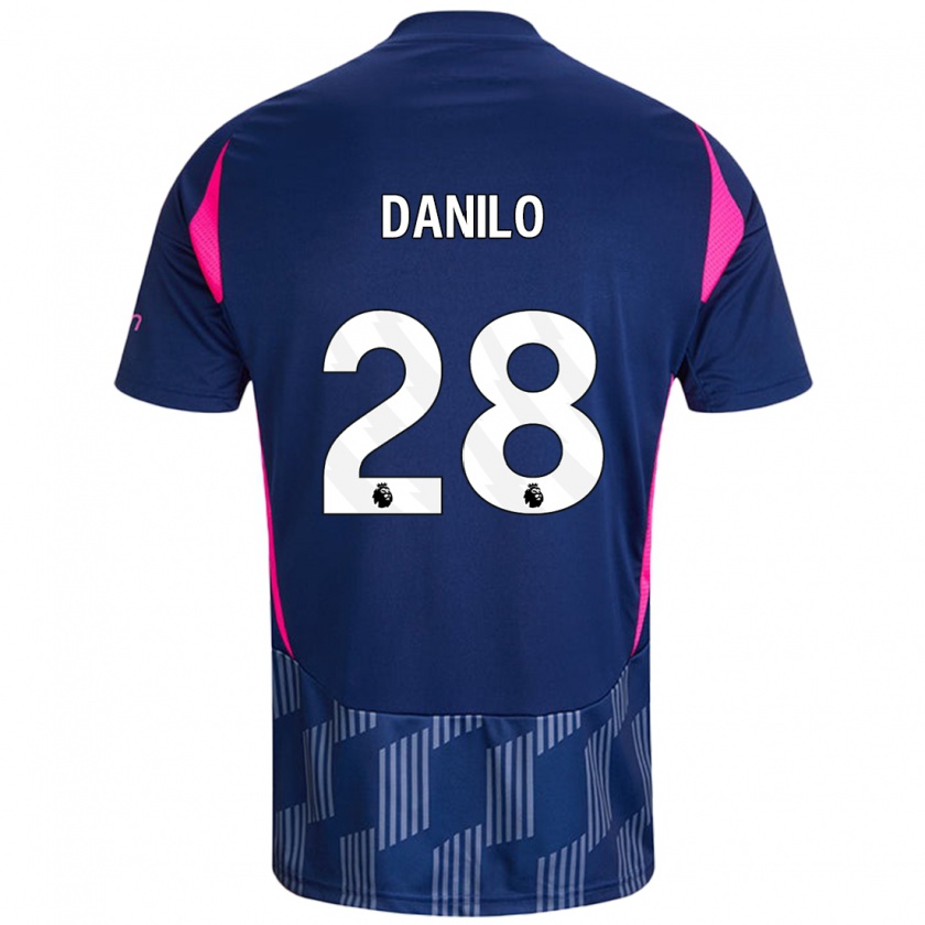 Kandiny Uomo Maglia Danilo #28 Blu Royal Rosa Kit Gara Away 2024/25 Maglietta