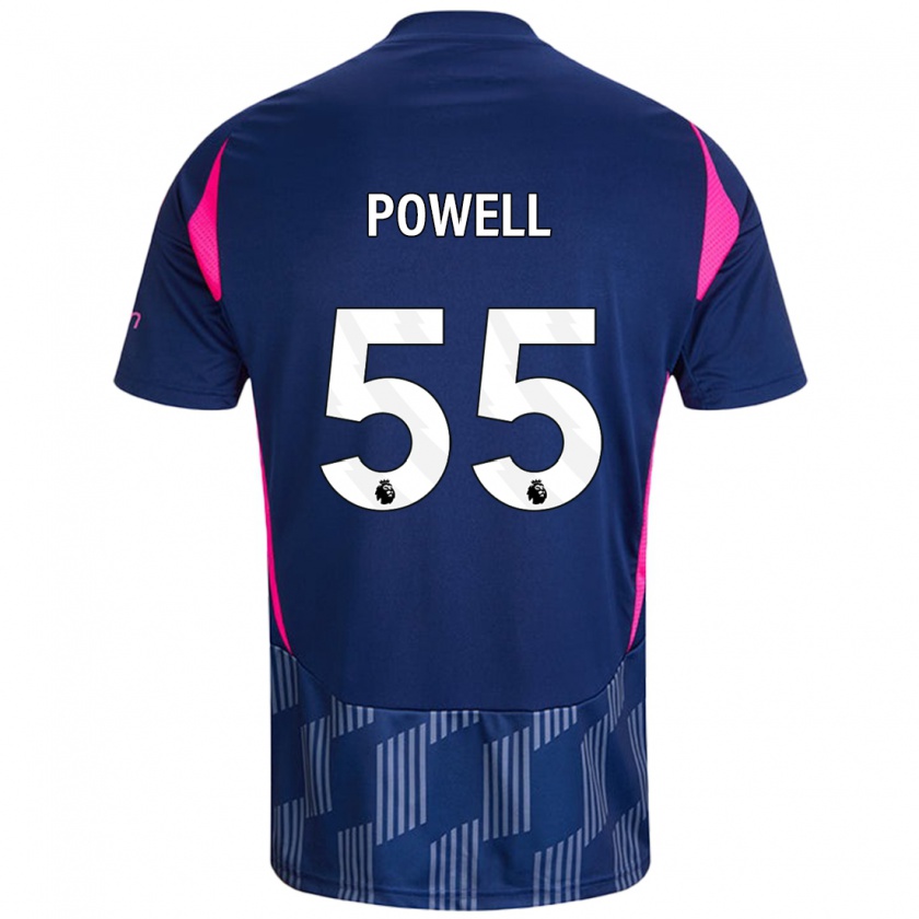 Kandiny Uomo Maglia Josh Powell #55 Blu Royal Rosa Kit Gara Away 2024/25 Maglietta