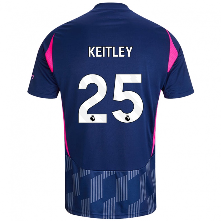 Kandiny Uomo Maglia Alice Keitley #25 Blu Royal Rosa Kit Gara Away 2024/25 Maglietta