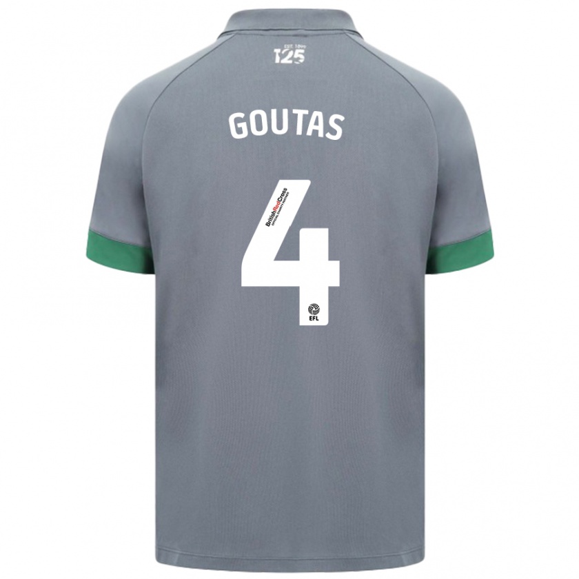 Kandiny Herren Dimitrios Goutas #4 Dunkelgrau Auswärtstrikot Trikot 2024/25 T-Shirt Österreich