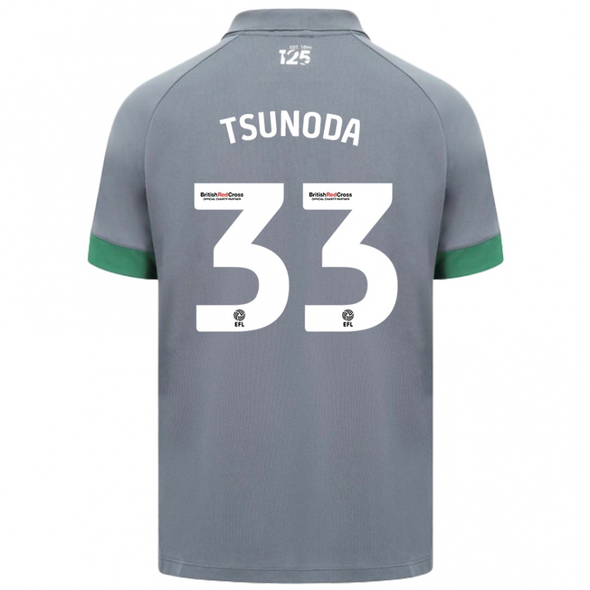 Kandiny Hombre Camiseta Ryotaro Tsunoda #33 Gris Oscuro 2ª Equipación 2024/25 La Camisa