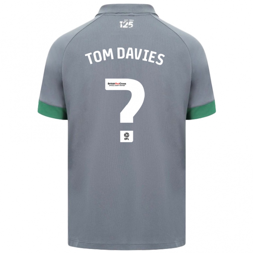 Kandiny Uomo Maglia Tom Davies #0 Grigio Scuro Kit Gara Away 2024/25 Maglietta