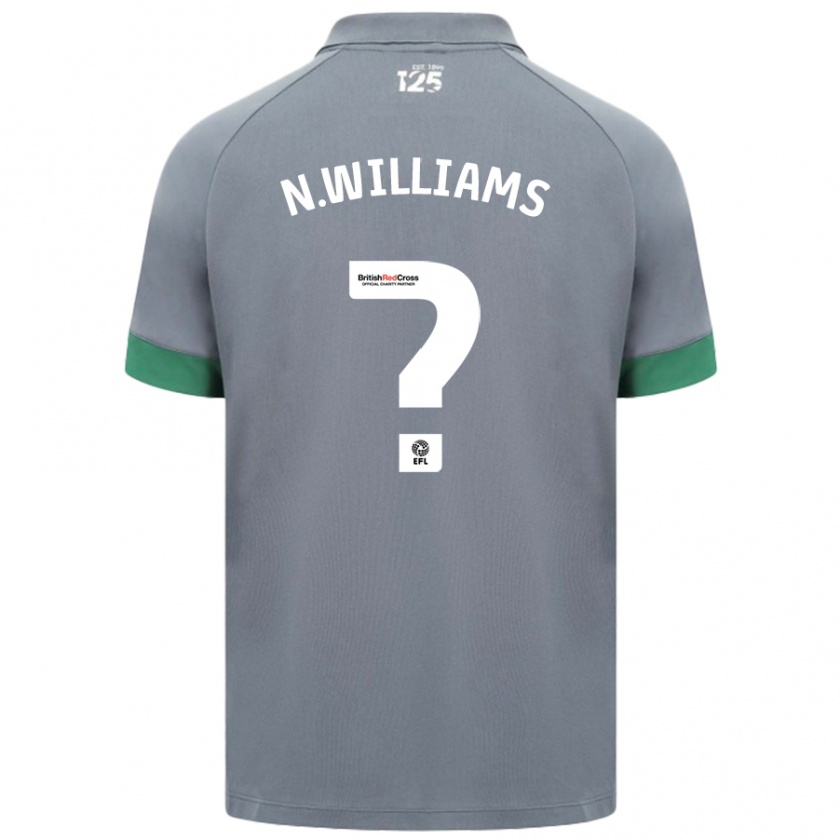 Kandiny Uomo Maglia Noah Williams #0 Grigio Scuro Kit Gara Away 2024/25 Maglietta