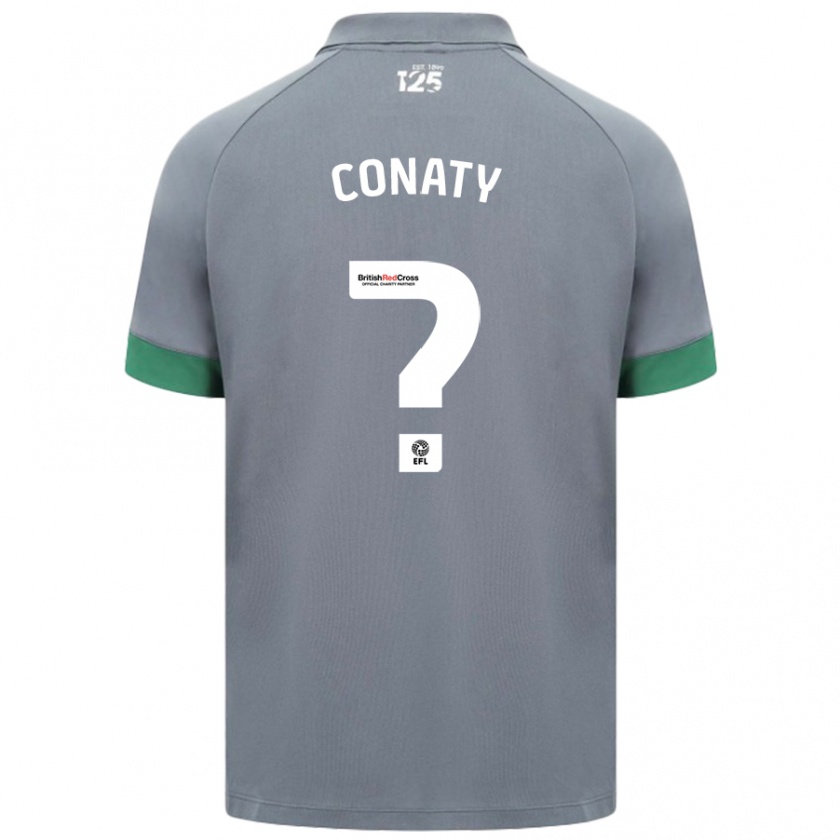 Kandiny Uomo Maglia Keano Conaty #0 Grigio Scuro Kit Gara Away 2024/25 Maglietta