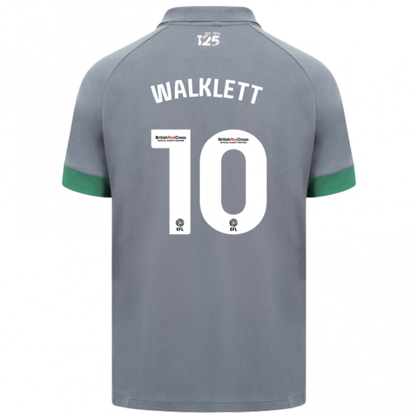 Kandiny Hombre Camiseta Kerry Walklett #10 Gris Oscuro 2ª Equipación 2024/25 La Camisa