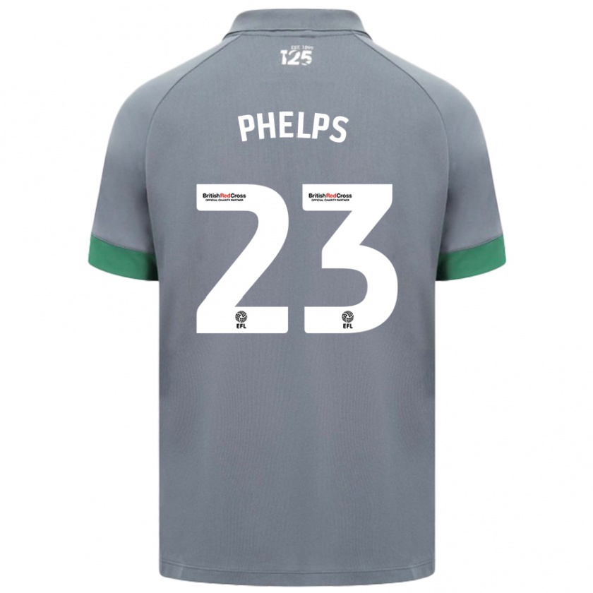 Kandiny Heren Anna Phelps #23 Donkergrijs Uitshirt Uittenue 2024/25 T-Shirt