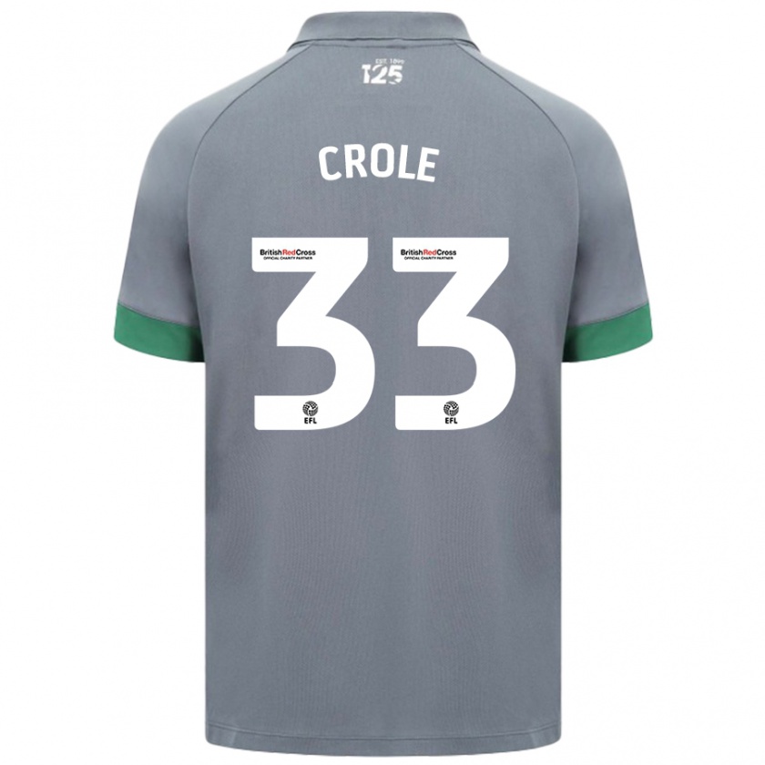 Kandiny Heren James Crole #33 Donkergrijs Uitshirt Uittenue 2024/25 T-Shirt