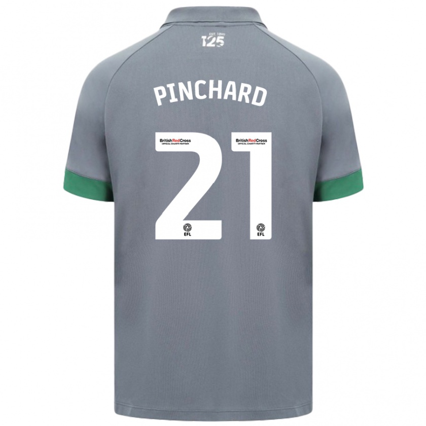 Kandiny Uomo Maglia Cerys Pinchard #21 Grigio Scuro Kit Gara Away 2024/25 Maglietta