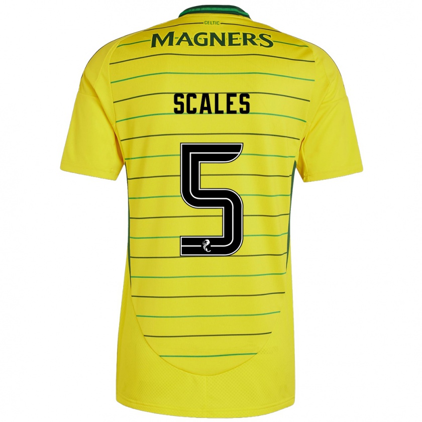 Kandiny Heren Liam Scales #5 Geel Uitshirt Uittenue 2024/25 T-Shirt