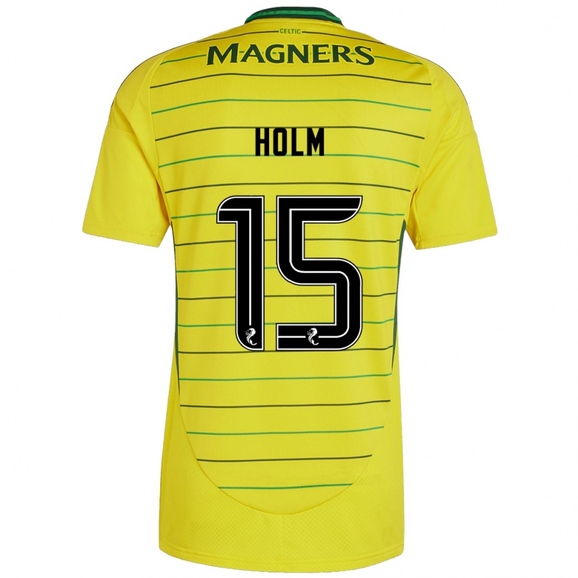 Kandiny Uomo Maglia Odin Thiago Holm #15 Giallo Kit Gara Away 2024/25 Maglietta