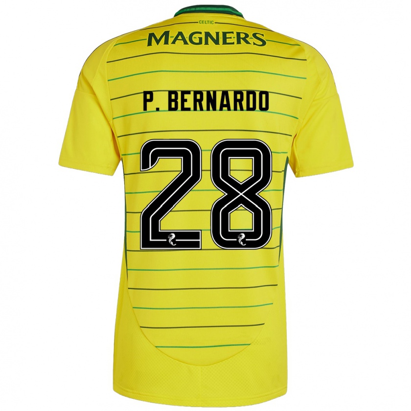 Kandiny Uomo Maglia Paulo Bernardo #28 Giallo Kit Gara Away 2024/25 Maglietta